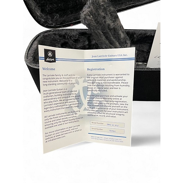 Used Larrivee OMV-03-RW Natural Acoustic Electric Guitar