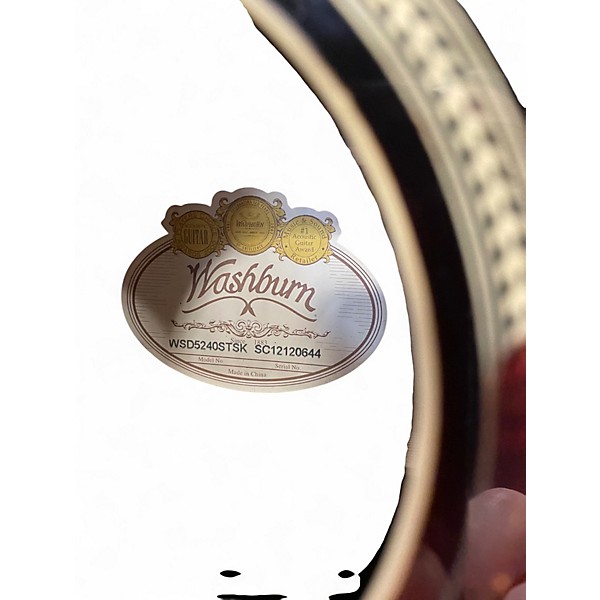 Used Washburn WSD5240TSK 2 Tone Sunburst Acoustic Guitar