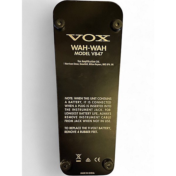 Used VOX V847A Reissue Wah Pedal Effect Pedal