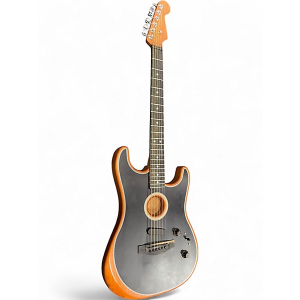 Used Fender American Acoustasonic Stratocaster Brown Acoustic Electric Guitar