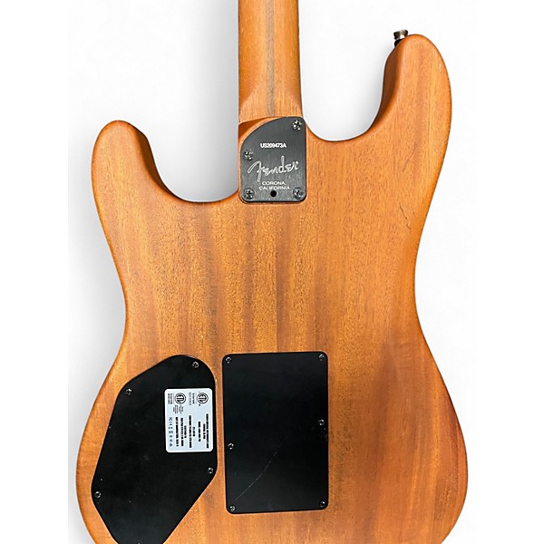 Used Fender American Acoustasonic Stratocaster Brown Acoustic Electric Guitar