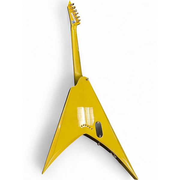 Used ESP LTD KH-V KIRK HAMMET SIGNATURE METALLIC GOLD SPARKLE Solid Body Electric Guitar