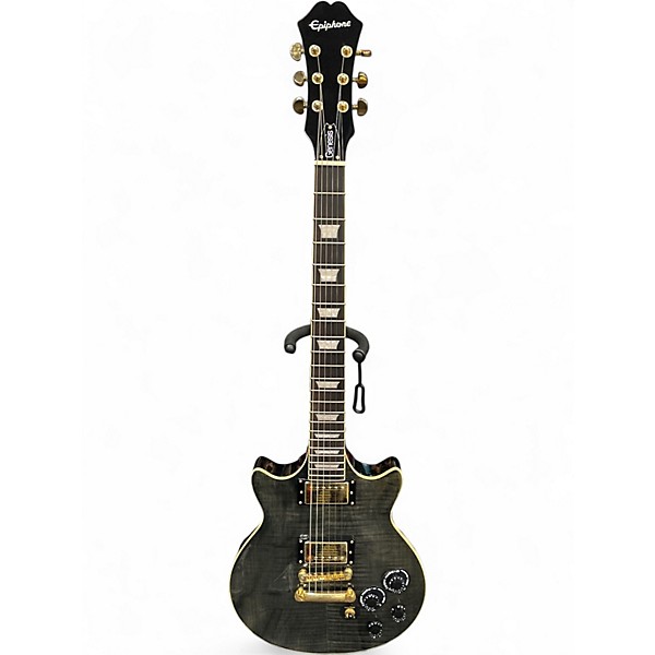 Used 2013 Epiphone Genesis Deluxe Pro Trans Green Solid Body Electric Guitar