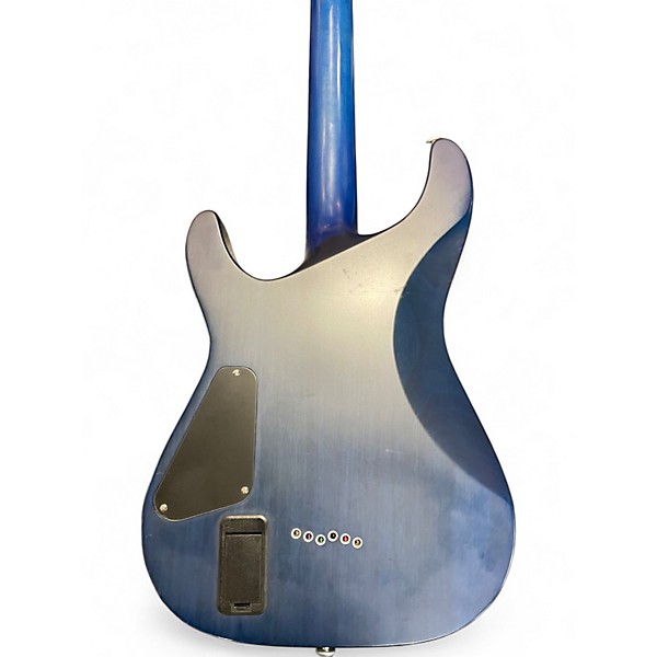 Used Schecter Guitar Research Diamond Series PT Blue Solid Body Electric Guitar