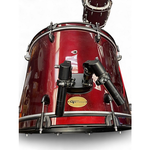 Used Groove Percussion 5 Piece Standard Wine Red Drum Kit
