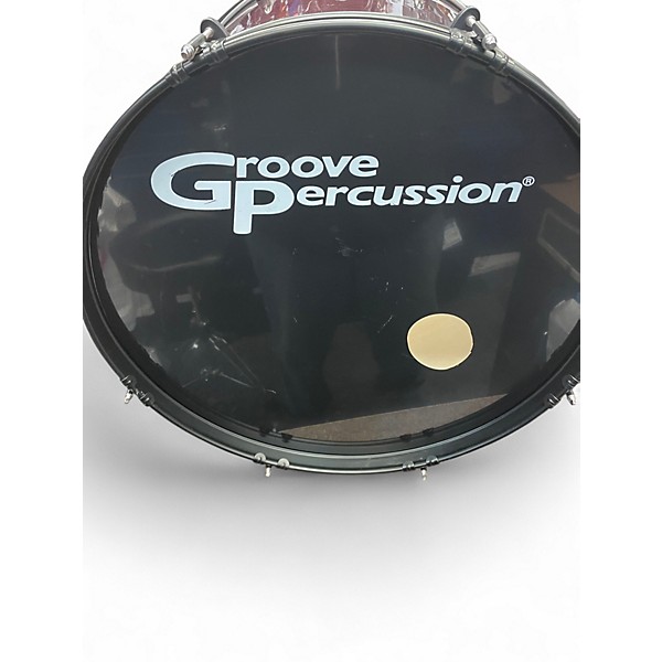 Used Groove Percussion 5 Piece Standard Wine Red Drum Kit