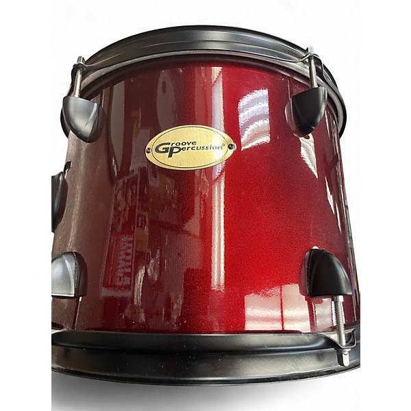Used Groove Percussion 5 Piece Standard Wine Red Drum Kit