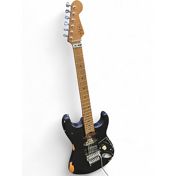 Used 2023 EVH Frankenstein Relic Flat Black Solid Body Electric Guitar