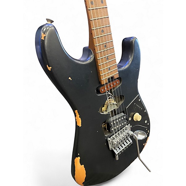 Used 2023 EVH Frankenstein Relic Flat Black Solid Body Electric Guitar