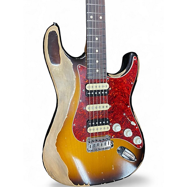 Used Suhr Ian Thornley Signature Series Classic S HSH Antique Roughnec Relic 3 Tone Sunburst Solid Body Electric Guitar