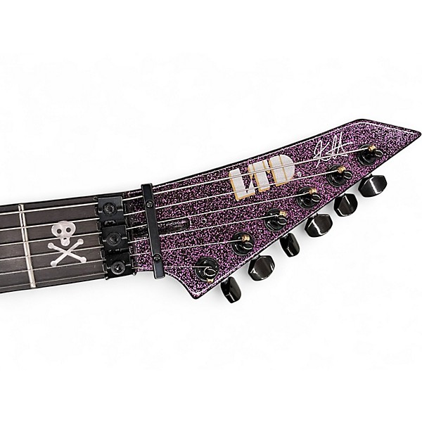 Used ESP ltdkh-602 Purple sparks Solid Body Electric Guitar