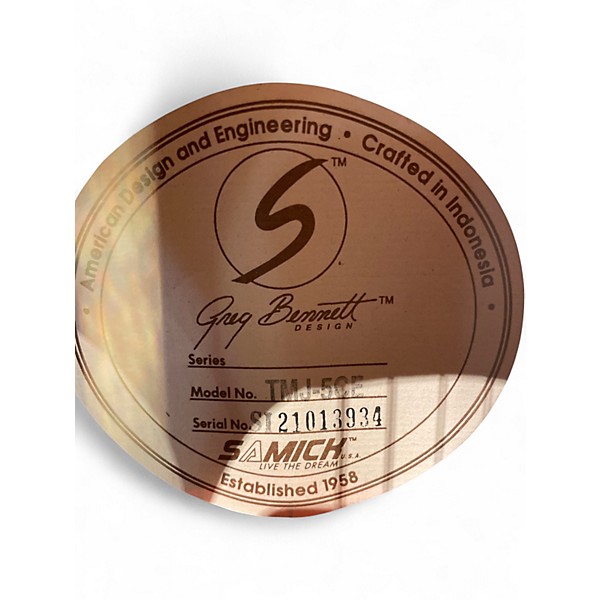 Used Greg Bennett Design by Samick TMJ-5CE Natural Acoustic Electric Guitar