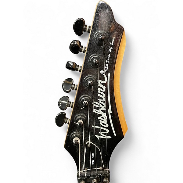 Used Washburn WG-580 black sparkle Solid Body Electric Guitar