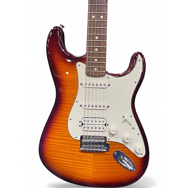 Used Fender Standard Stratocaster HSS Plus Top Tobacco Sunburst Solid Body Electric Guitar