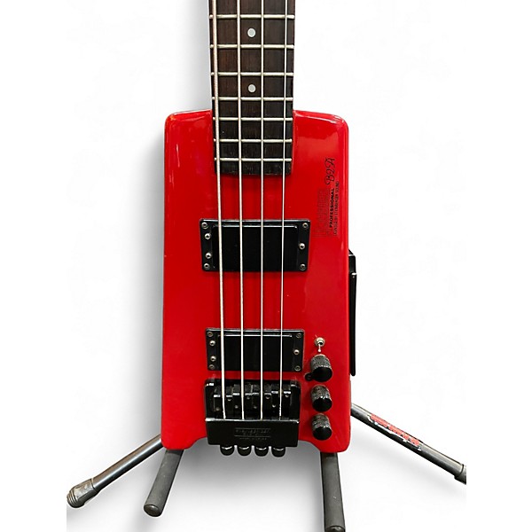 Vintage 1986 Steinberger B2A Red Electric Bass Guitar