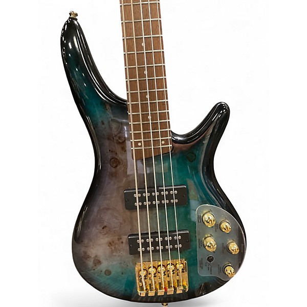 Used Ibanez SR405EPBDX SEAFLOOR BURST Electric Bass Guitar