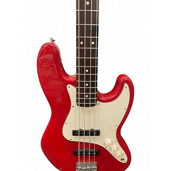Used Fender Standard Jazz Bass Fiesta Red Electric Bass Guitar