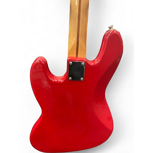 Used Fender Standard Jazz Bass Fiesta Red Electric Bass Guitar