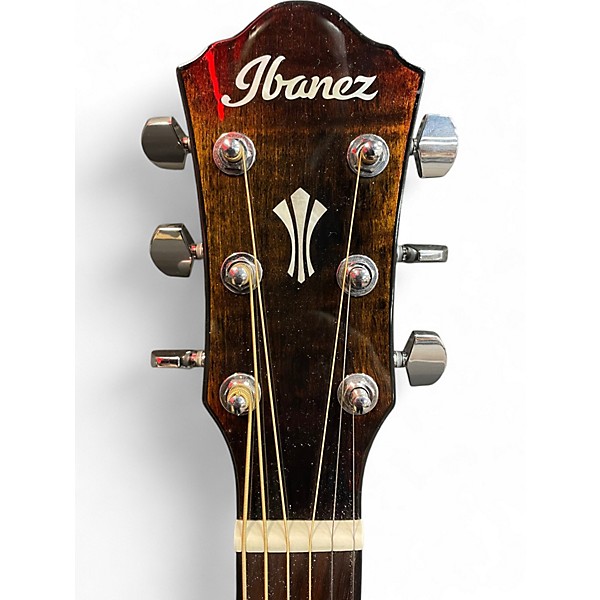 Used Ibanez AEG70 Flame Maple Top Tiger Burst Acoustic Electric Guitar