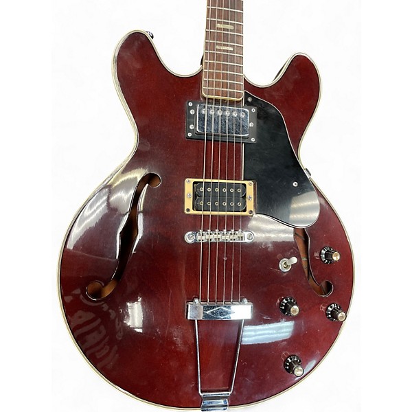 Vintage 1970s Sekova ES TYPE Wine Red Hollow Body Electric Guitar