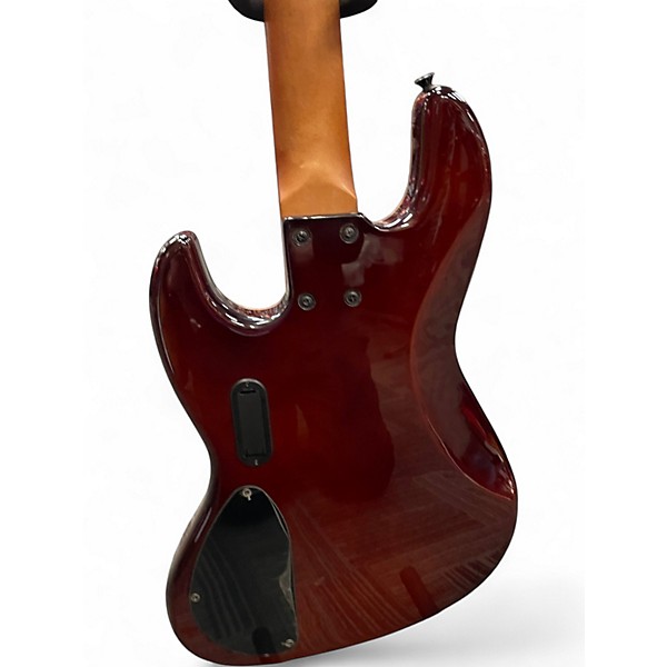 Used Ivy 5 String PJ Flame Top Sunburst Electric Bass Guitar