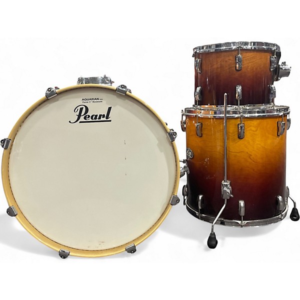 Used Pearl 3 Piece Vision 2 Color Sunburst Drum Kit