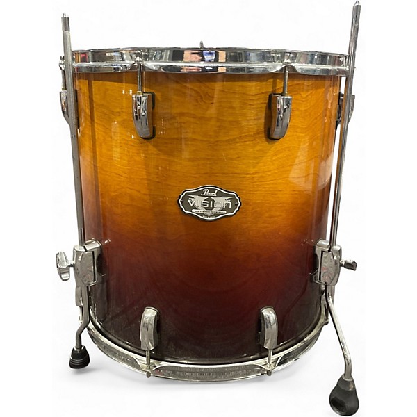 Used Pearl 3 Piece Vision 2 Color Sunburst Drum Kit