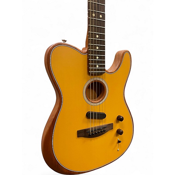 Used Fender Acoustasonic Player Telecaster Butterscotch Blonde Acoustic Electric Guitar