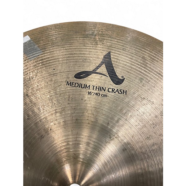 Used Zildjian 16in A Series Medium Thin Crash Cymbal
