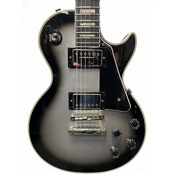 Used Epiphone Les Paul Custom Silverburst Solid Body Electric Guitar