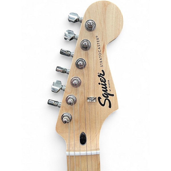 Used Squier Standard Stratocaster Black and White Solid Body Electric Guitar