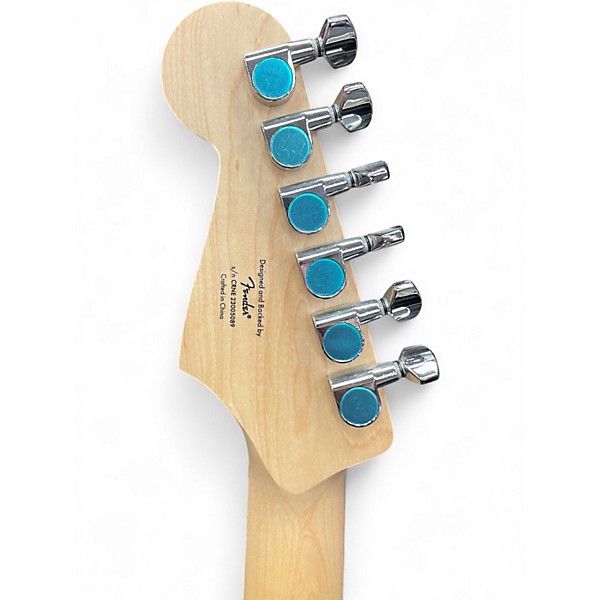 Used Squier Standard Stratocaster Black and White Solid Body Electric Guitar