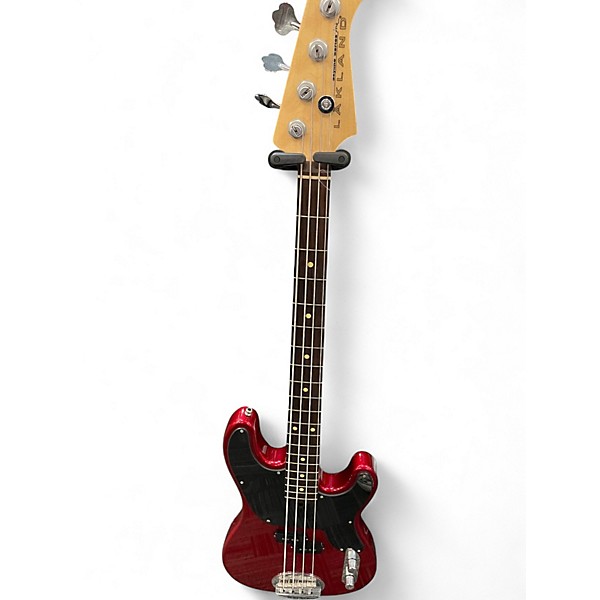 Used Lakland 44-51 Skyline Series Candy Apple Red Electric Bass Guitar