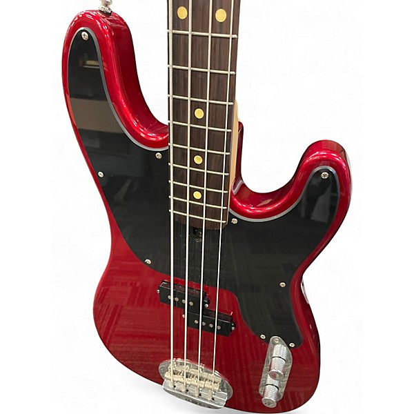 Used Lakland 44-51 Skyline Series Candy Apple Red Electric Bass Guitar
