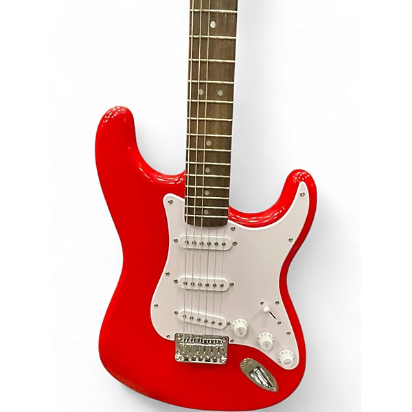 Used Squier SONIC STRATOCASTER Red Solid Body Electric Guitar
