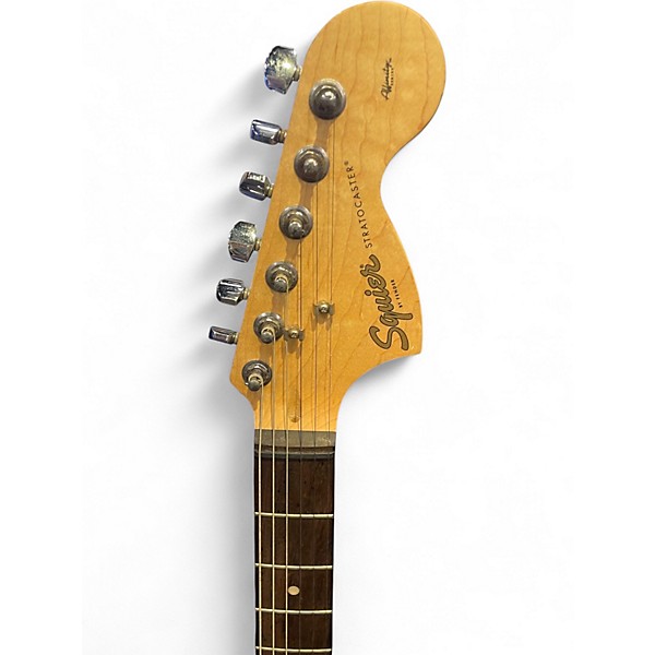 Used Squier Stratocaster HSS BLACK SPARKLE Solid Body Electric Guitar