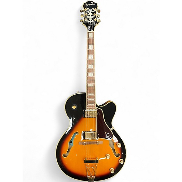 Used Epiphone Emperor II Joe Pass Signature 2 Tone Sunburst Hollow Body Electric Guitar