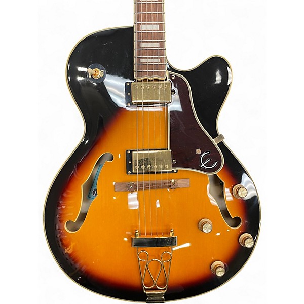 Used Epiphone Emperor II Joe Pass Signature 2 Tone Sunburst Hollow Body Electric Guitar