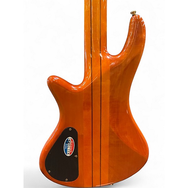 Used Schecter Guitar Research Stiletto Elite 5 String Honey Burst Electric Bass Guitar