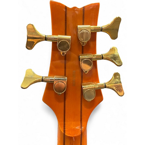 Used Schecter Guitar Research Stiletto Elite 5 String Honey Burst Electric Bass Guitar