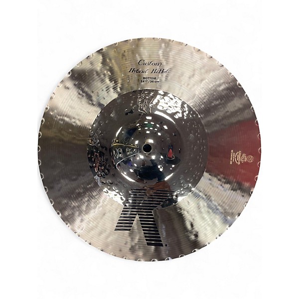 Used Zildjian 14in K Custom Hybrid Hi Hat Pair Cymbal