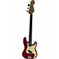 Used Fender American Standard Precision Bass Transparent Red Electric Bass Guitar thumbnail