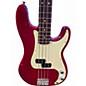 Used Fender American Standard Precision Bass Transparent Red Electric Bass Guitar