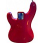 Used Fender American Standard Precision Bass Transparent Red Electric Bass Guitar