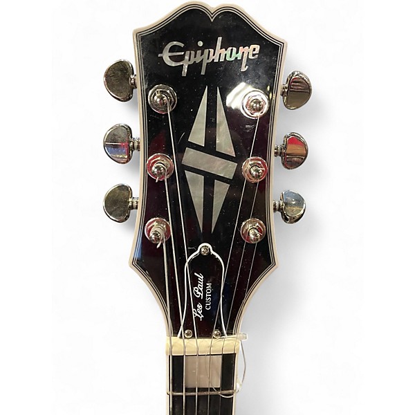 Used Epiphone Les Paul Custom SILVER BURST Solid Body Electric Guitar