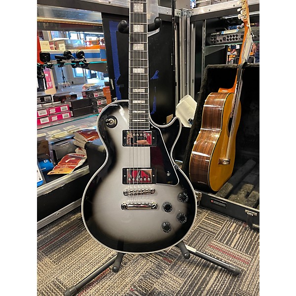 Used Epiphone Les Paul Custom SILVER BURST Solid Body Electric Guitar