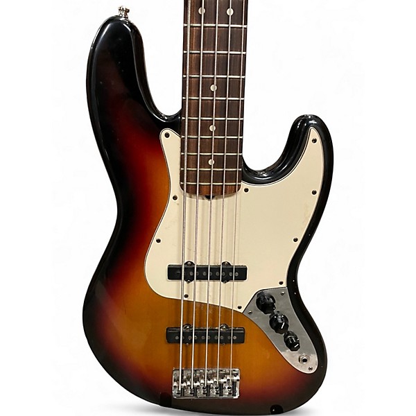Used Fender 2004 American Jazz Bass V 3 Color Sunburst Electric Bass Guitar