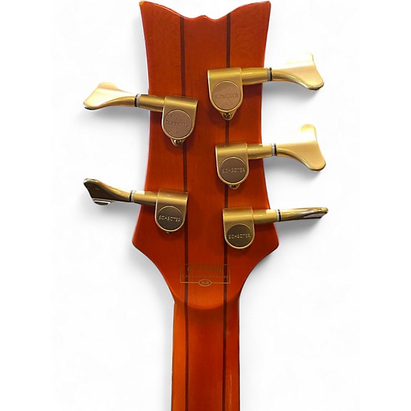 Used Schecter Guitar Research Stilleto Studio 5 Honey Satin  Electric Bass Guitar