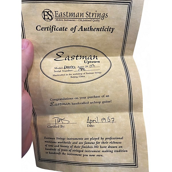 Used Eastman AR803CE Walnut Hollow Body Electric Guitar