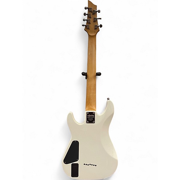 Used Schecter Guitar Research Demon 7 String Vintage White Solid Body Electric Guitar